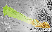Physical Map of Collipulli, desaturated