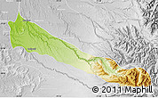 Physical Map of Collipulli, lighten, desaturated