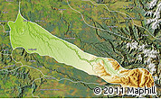 Physical Map of Collipulli, satellite outside