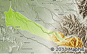 Physical Map of Collipulli, semi-desaturated