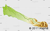 Physical Map of Collipulli, single color outside
