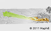 Physical Panoramic Map of Collipulli, lighten, desaturated