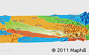 Physical Panoramic Map of Collipulli, political outside