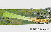 Physical Panoramic Map of Collipulli, satellite outside