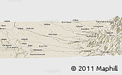 Shaded Relief Panoramic Map of Collipulli