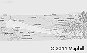 Silver Style Panoramic Map of Collipulli