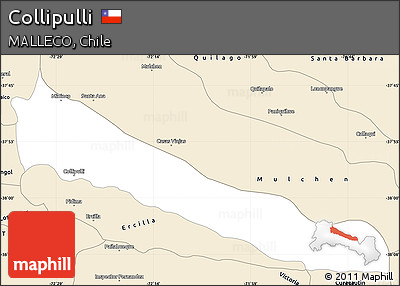 Classic Style Simple Map of Collipulli