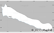 Gray Simple Map of Collipulli, single color outside