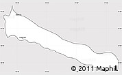 Silver Style Simple Map of Collipulli, cropped outside