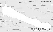 Silver Style Simple Map of Collipulli