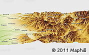 Physical Panoramic Map of Curacautin