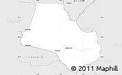 Silver Style Simple Map of Curacautin