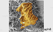 Physical 3D Map of Lonquimay, desaturated