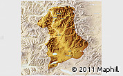 Physical 3D Map of Lonquimay, lighten