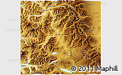 Physical 3D Map of Lonquimay