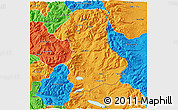 Political 3D Map of Lonquimay