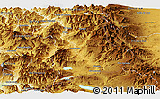 Physical Panoramic Map of Lonquimay