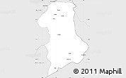 Silver Style Simple Map of Lonquimay