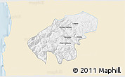 Classic Style 3D Map of Lumaco, single color outside
