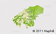Physical 3D Map of Lumaco, cropped outside