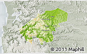 Physical 3D Map of Lumaco, lighten, semi-desaturated