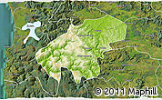 Physical 3D Map of Lumaco, satellite outside