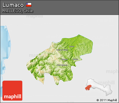 Physical 3D Map of Lumaco, single color outside