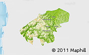Physical 3D Map of Lumaco, single color outside