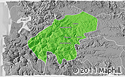 Political 3D Map of Lumaco, desaturated