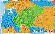 Political 3D Map of Lumaco