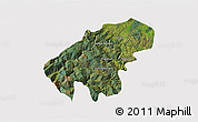 Satellite 3D Map of Lumaco, cropped outside