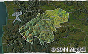 Satellite 3D Map of Lumaco, darken