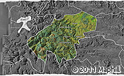 Satellite 3D Map of Lumaco, desaturated