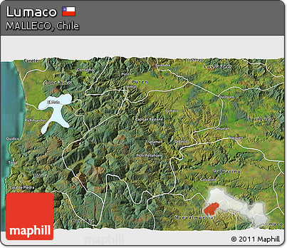 Satellite 3D Map of Lumaco
