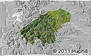 Satellite 3D Map of Lumaco, lighten, desaturated
