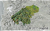 Satellite 3D Map of Lumaco, lighten, semi-desaturated