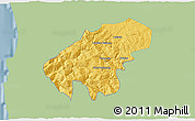 Savanna Style 3D Map of Lumaco, single color outside
