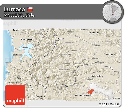 Shaded Relief 3D Map of Lumaco