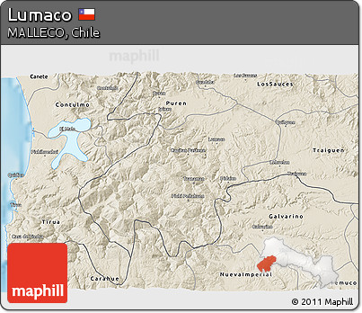 Shaded Relief 3D Map of Lumaco