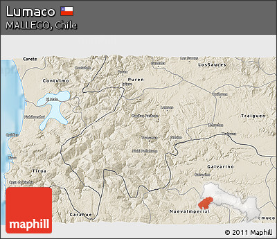 Shaded Relief 3D Map of Lumaco