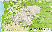 Shaded Relief 3D Map of Lumaco, physical outside