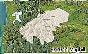 Shaded Relief 3D Map of Lumaco, satellite outside