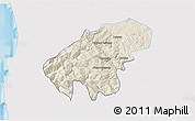 Shaded Relief 3D Map of Lumaco, single color outside