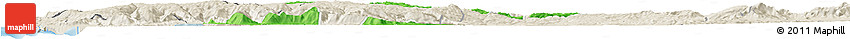 Political Horizon Map of Lumaco, shaded relief outside