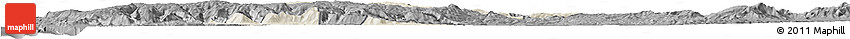 Shaded Relief Horizon Map of Lumaco, darken, desaturated