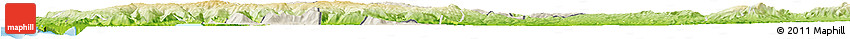 Shaded Relief Horizon Map of Lumaco, physical outside
