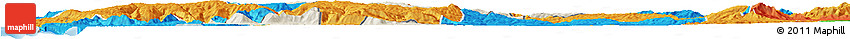 Shaded Relief Horizon Map of Lumaco, political outside