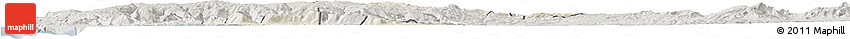 Shaded Relief Horizon Map of Lumaco, semi-desaturated