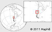 Blank Location Map of Lumaco, highlighted country, within the entire country