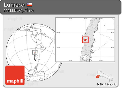 Blank Location Map of Lumaco, highlighted country
